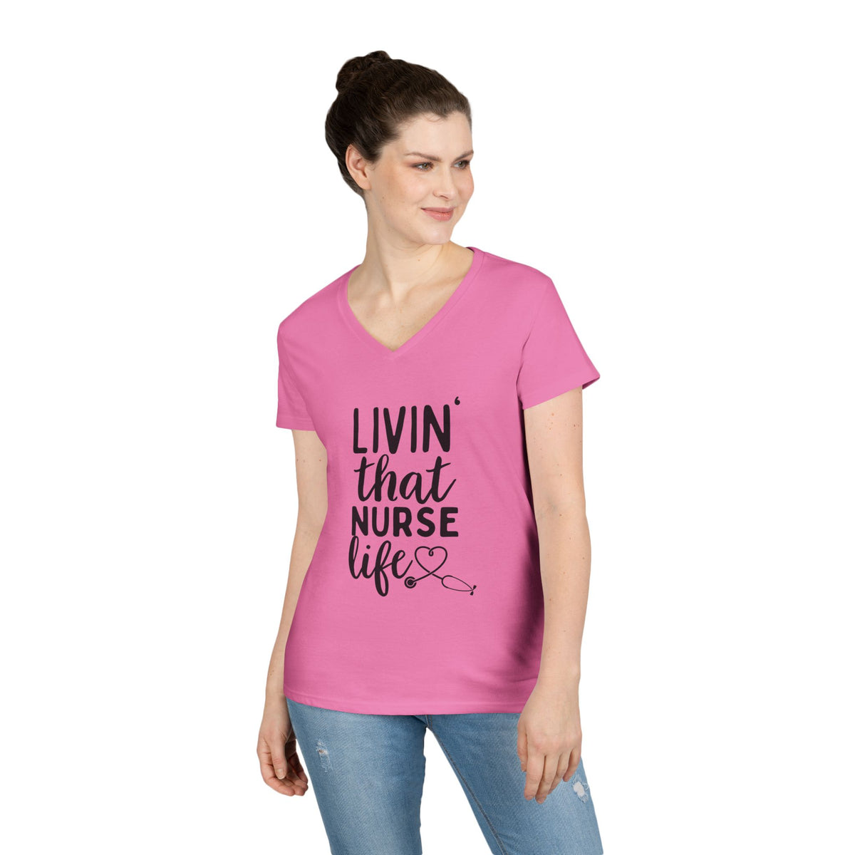 Livin' That Nurse Life V-Neck Tee