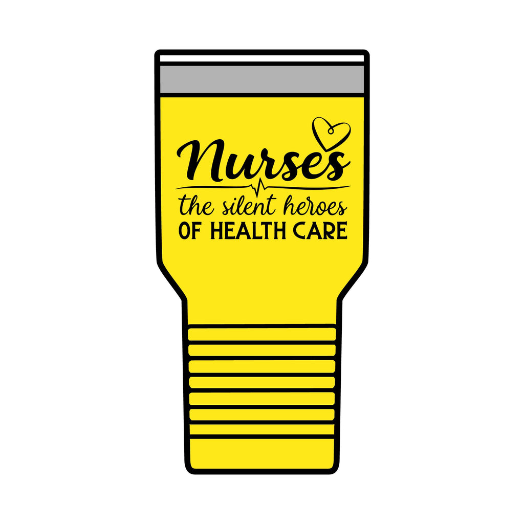 Nurse Tumbler - “Nurses: The Silent Heroes of Health Care” 30oz Insulated Travel Cup