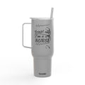 Insulated Tumbler — Sassy Nurse Quotes, 40oz Engraved Tumbler with Lid