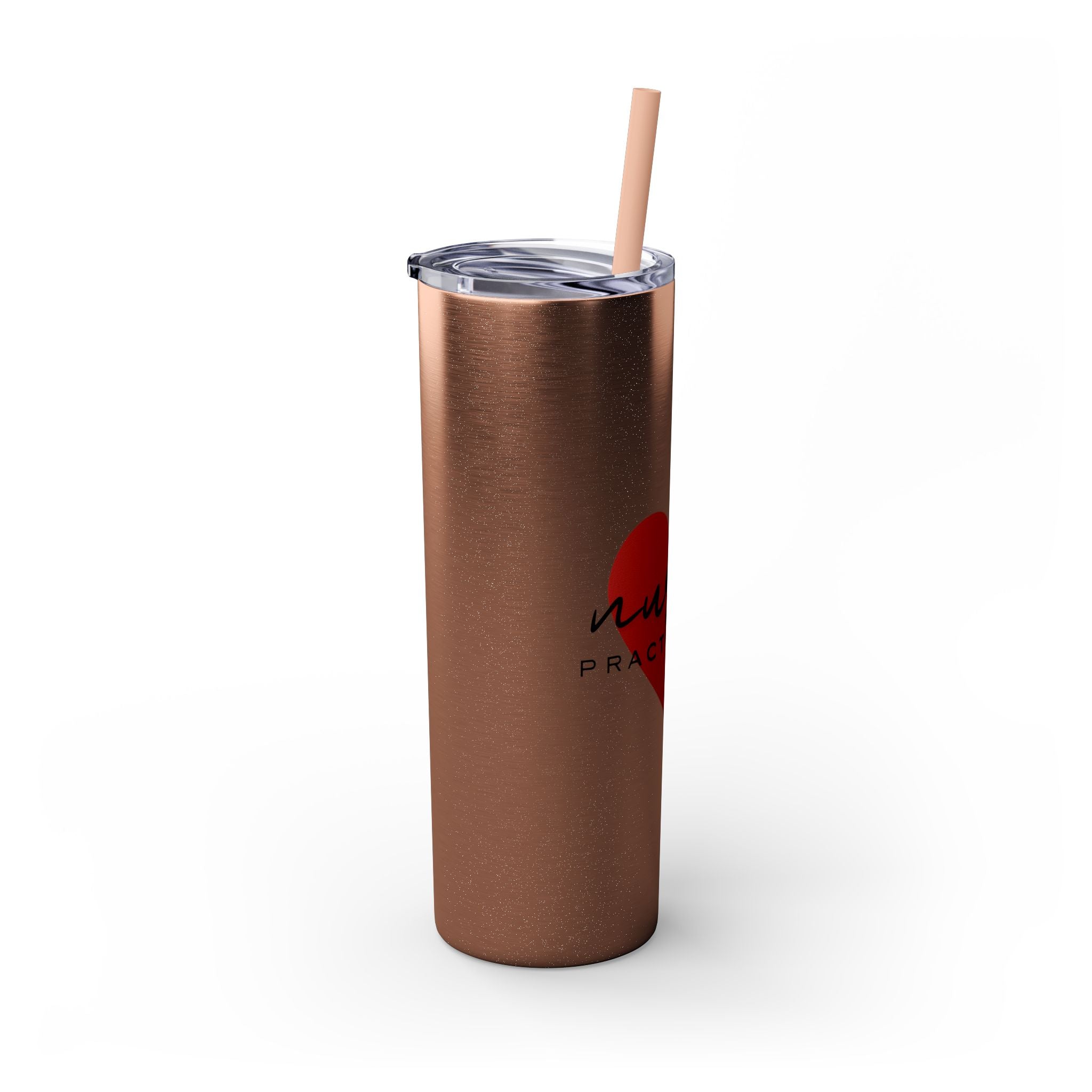 " Nurse Practitioner" Skinny Tumbler with Straw, 20oz
