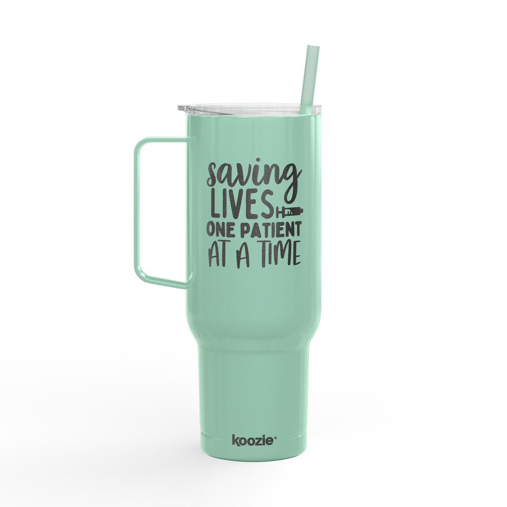 "Saving Lives, One Patient at a Time" Koozie 40 oz. Stainless Steel Engraved Tumbler