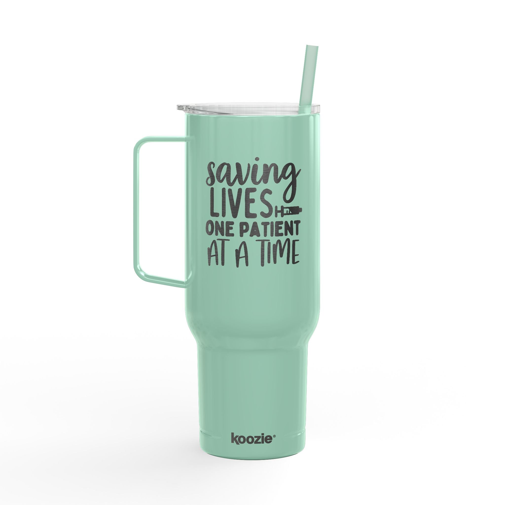 "Saving Lives, One Patient at a Time" Koozie 40 oz. Stainless Steel Engraved Tumbler