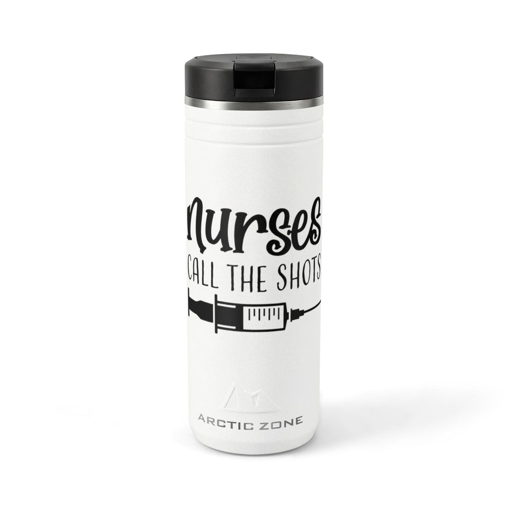"Nurse Call the Shots"  24 oz Tumbler with flip straw