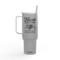 Koozie 40 oz. Stainless Steel Engraved Tumbler with lid, handle and straw