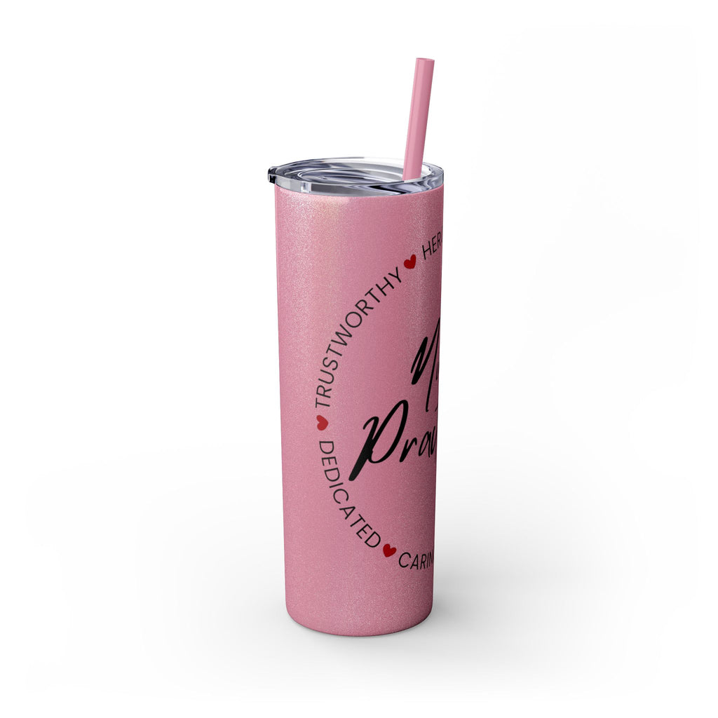 Nurse Practitioner Skinny Tumbler, 20oz with straw