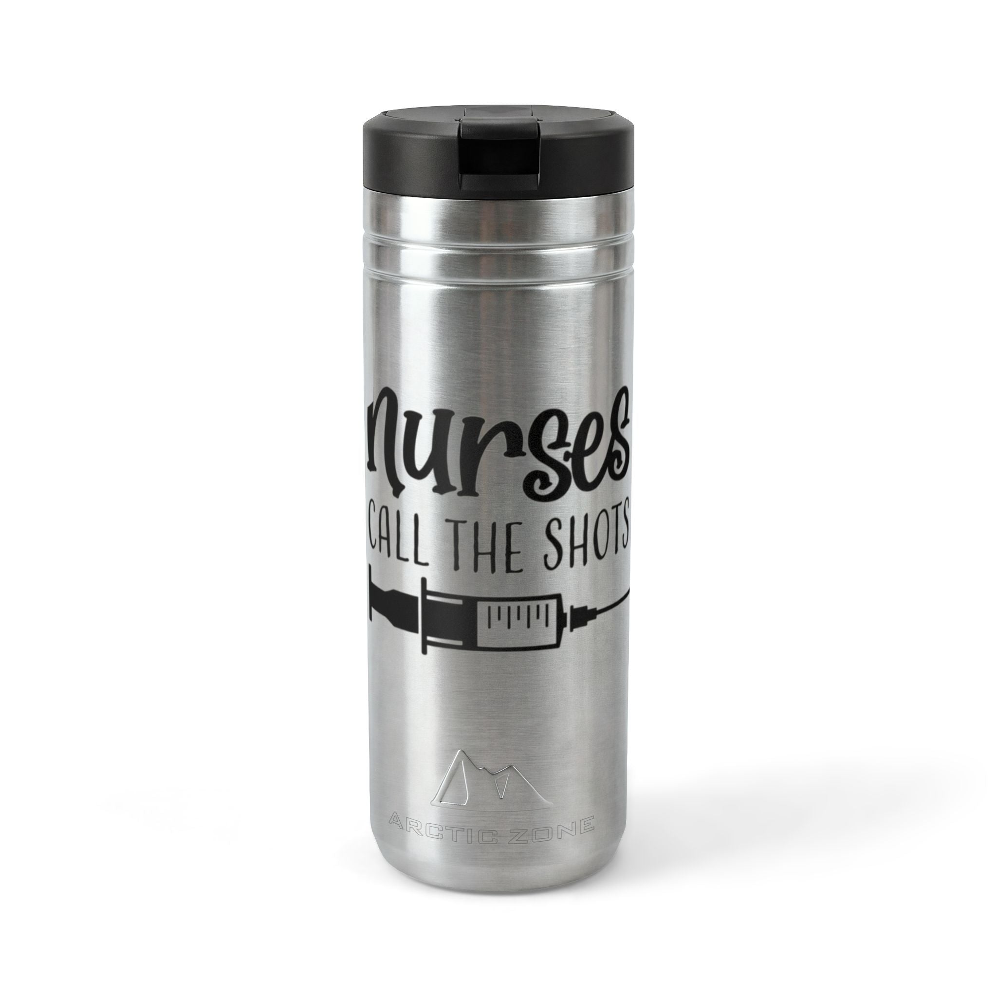 "Nurse Call the Shots"  24 oz Tumbler with flip straw
