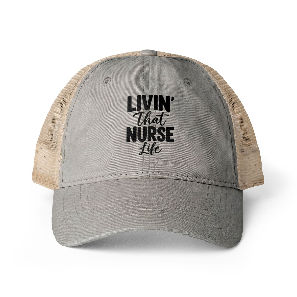 Nurses Women's Washed Mesh-Back Cap, Livin the Nurse Life