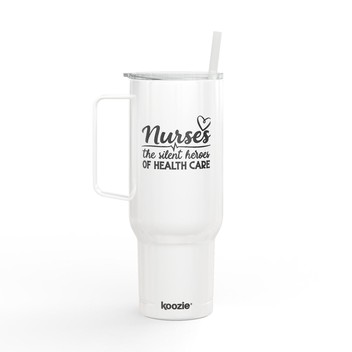 "Nurses, the silent Heroes of Healthcare"  Koozie 40oz Engraved Tumbler