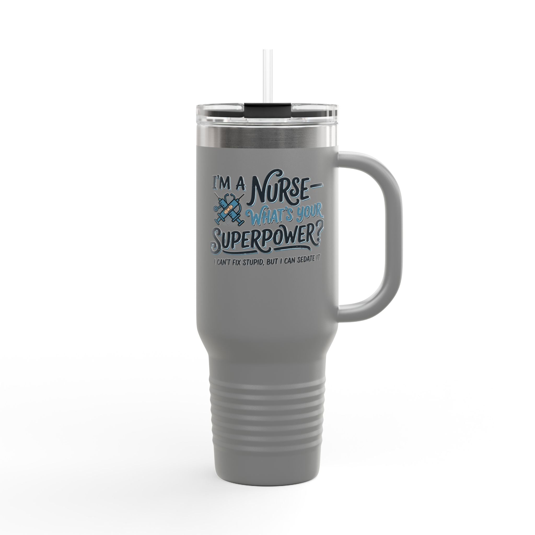Polar Camel 40oz Insulated Stainless Steel Tumbler with handle and straw