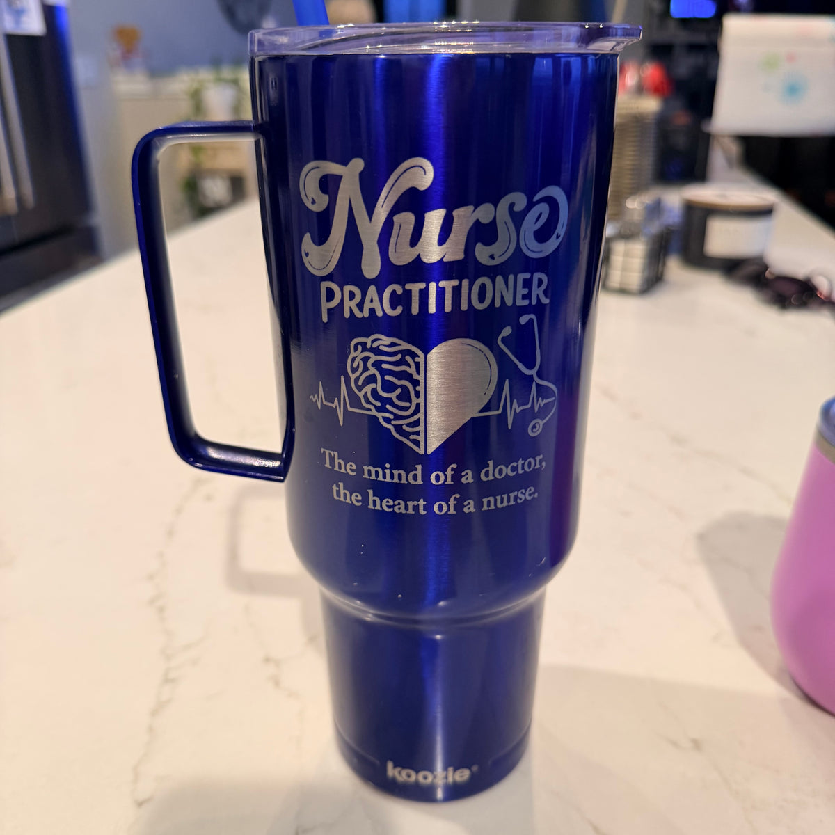 Nurse Practitioner 40oz Engraved Tumbler with Lid & Straw