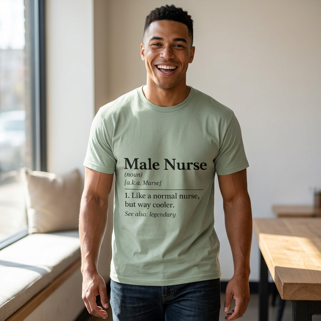 Male Nurse Definition T-Shirt — Funny Nursing Gift for Men