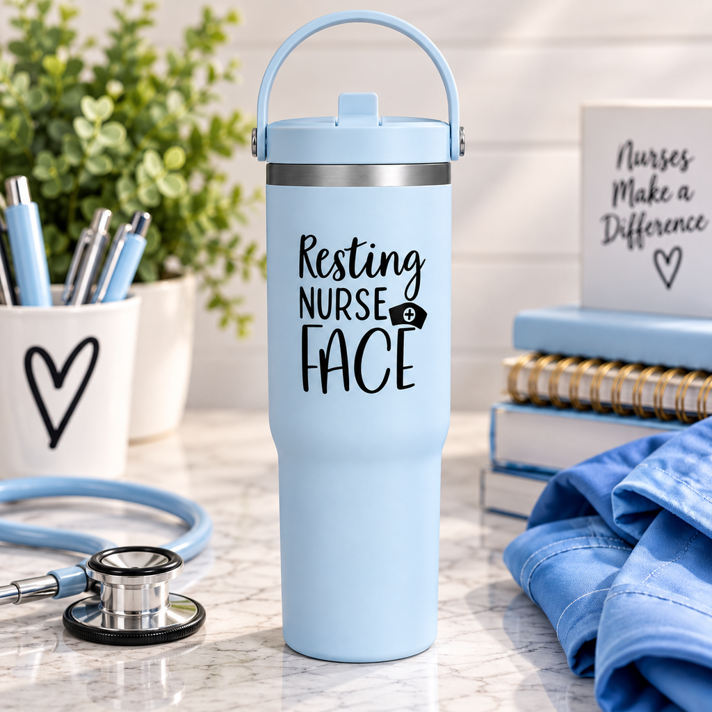 Resting Nurse Face Nomad Tumbler