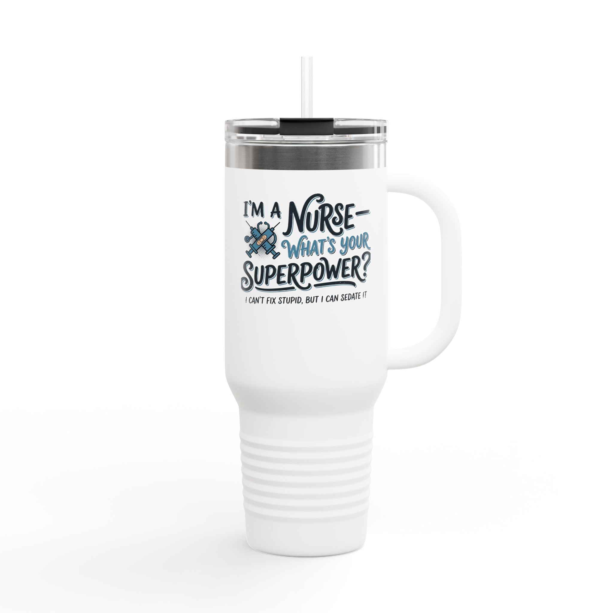Polar Camel 40oz Insulated Stainless Steel Tumbler with handle and straw