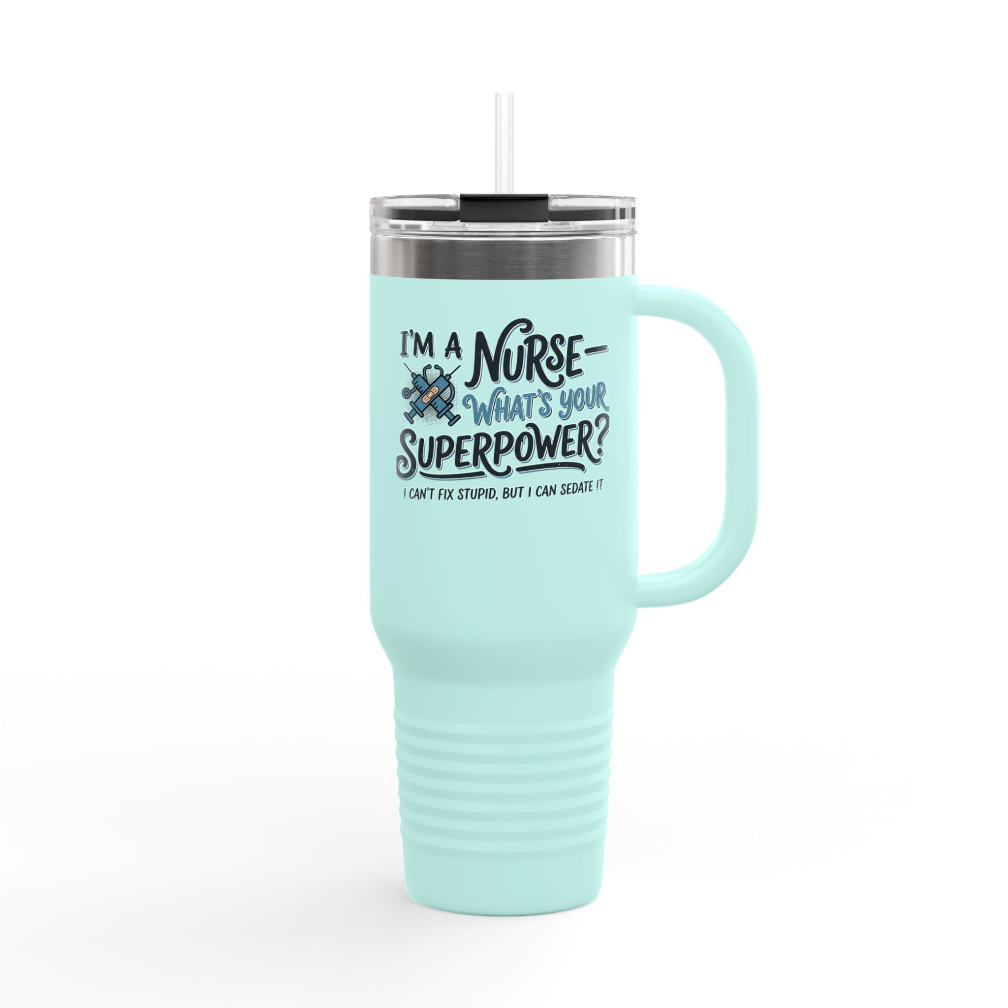 Polar Camel 40oz Insulated Stainless Steel Tumbler with handle and straw