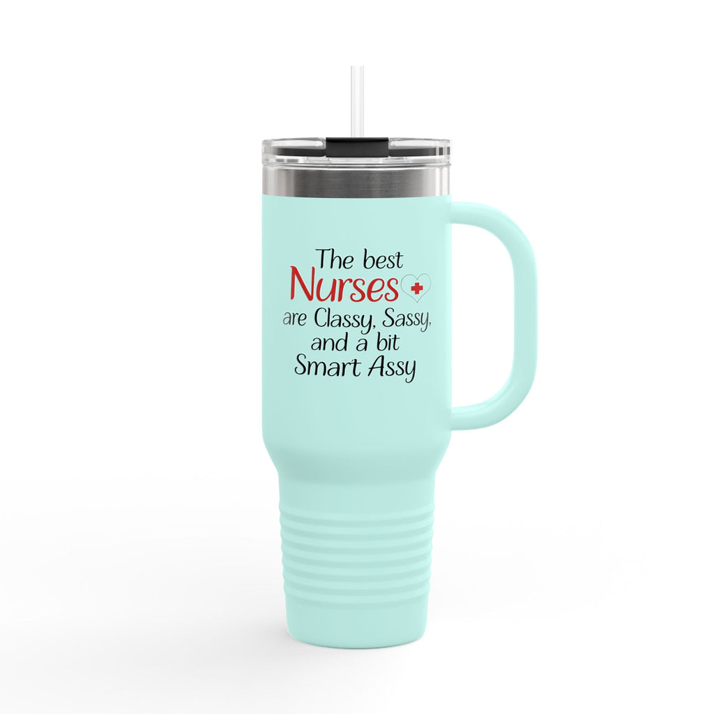Polar Camel 40 oz. Insulated Stainless Steel Tumbler with lid, handle and straw