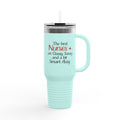 Polar Camel 40 oz. Insulated Stainless Steel Tumbler with lid, handle and straw