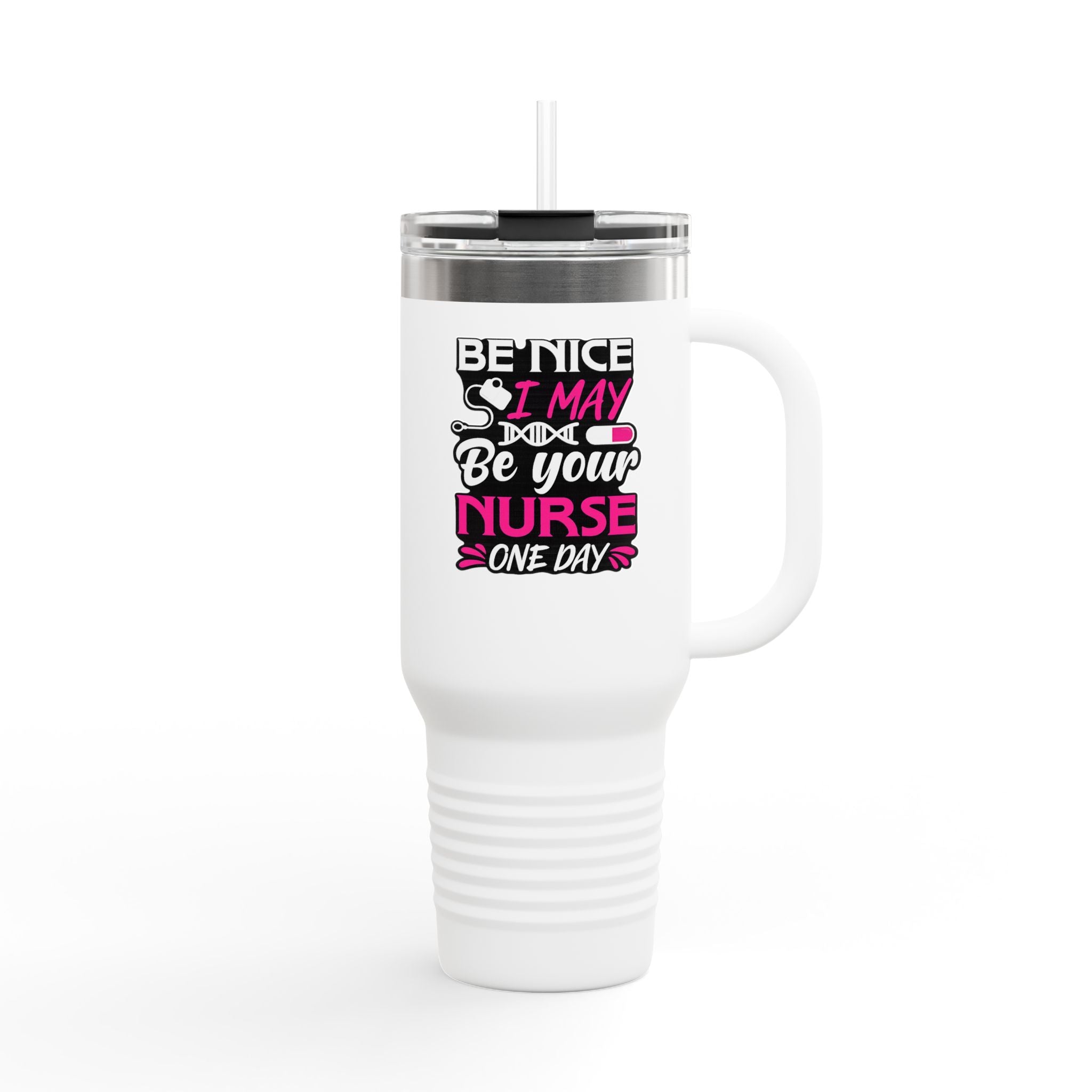 Polar Camel 40oz Stainless Steel Insulated Tumbler with handle, lid and straw