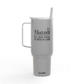 Koozie 40oz Engraved Tumbler with Lid, handle and straw