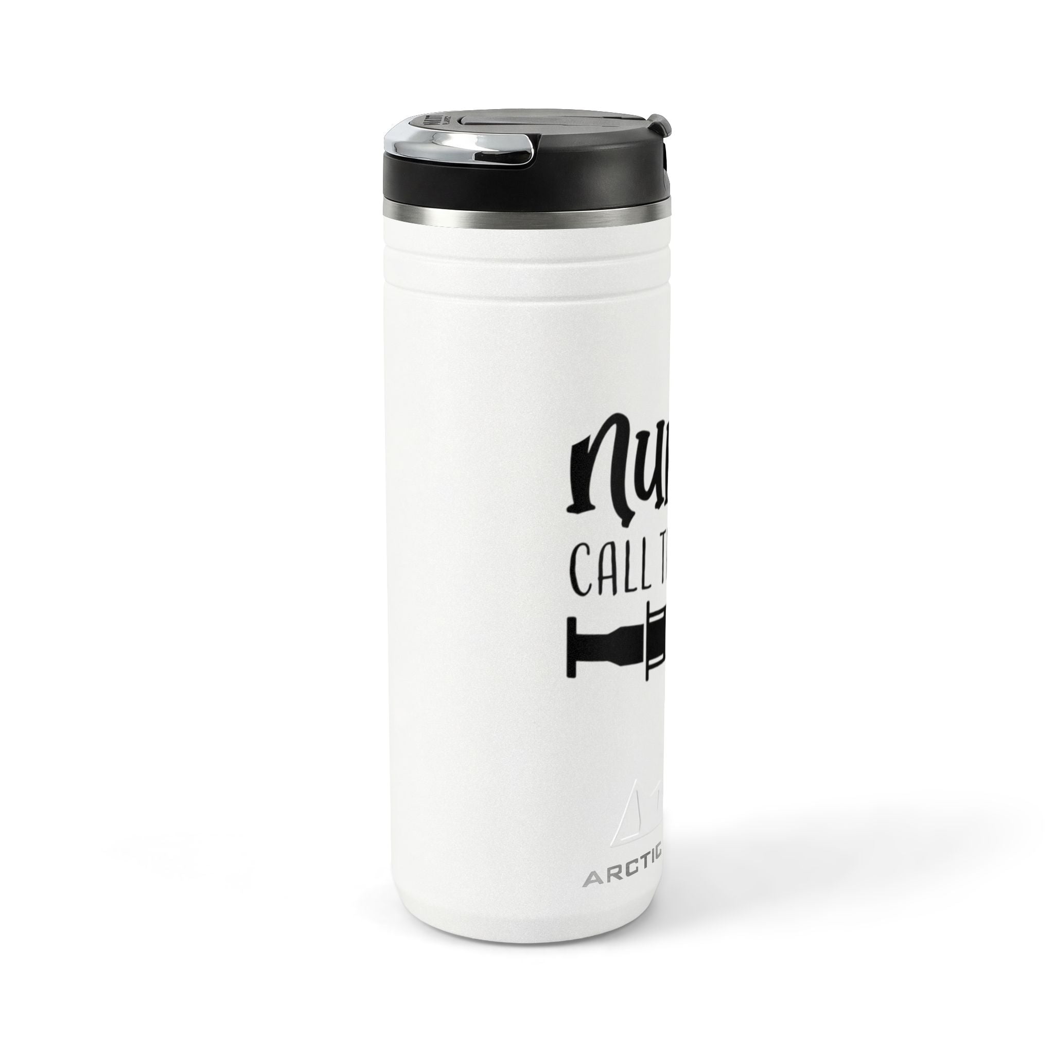 "Nurse Call the Shots"  24 oz Tumbler with flip straw