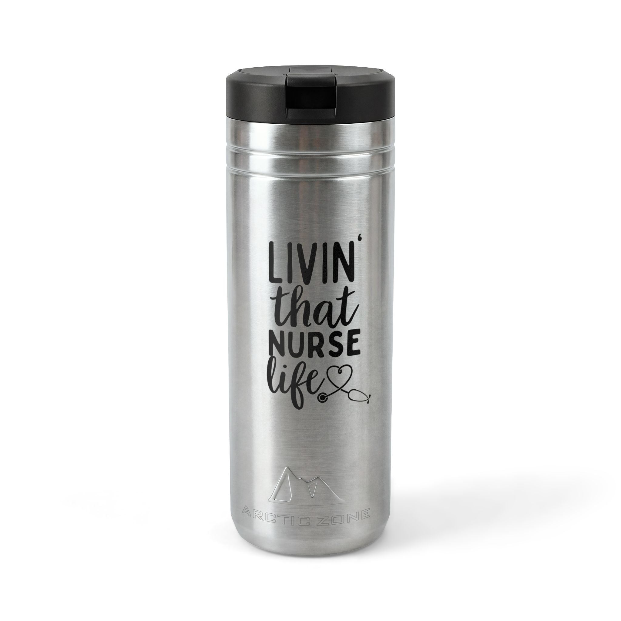 "Livin' That Nurse Life" 24oz Insulated Stainless Steel Tumbler