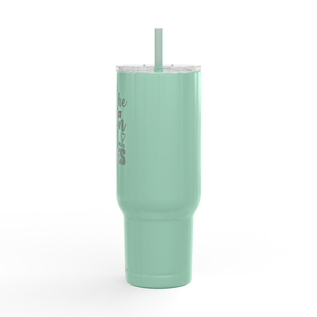 Koozie 40oz Engraved Tumbler- Insulated, Stainless Steel with handle, lid and straw
