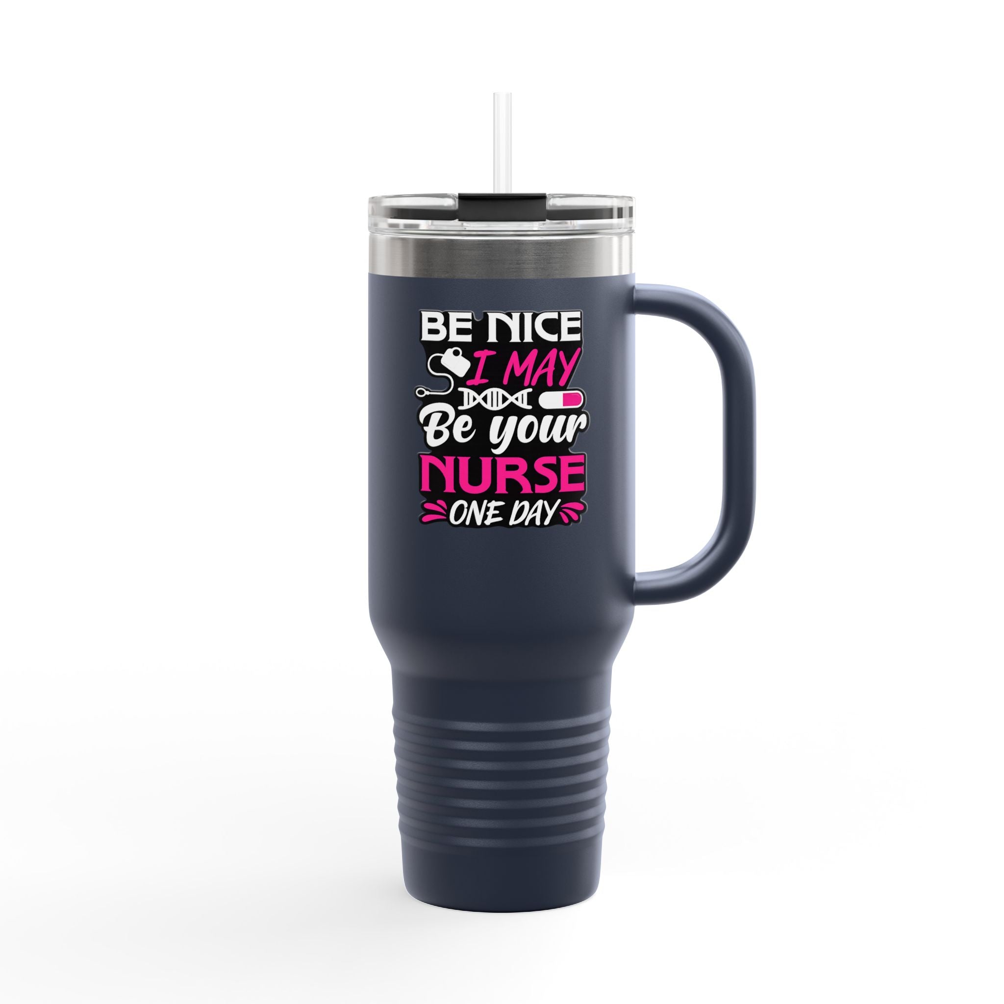 Polar Camel 40oz Stainless Steel Insulated Tumbler with handle, lid and straw