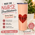 Nurse Practitioner Skinny Tumbler, 20oz with straw